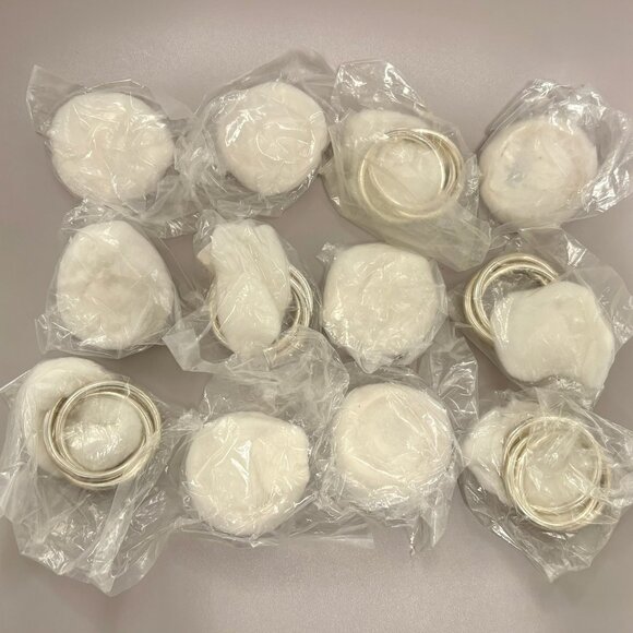 NWT Crate & Barrel triple link silverplate napkin rings/12 - Picture 4 of 4